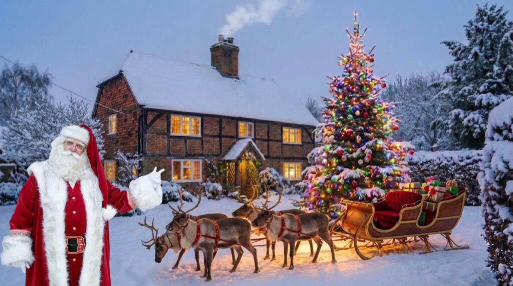 House.-Reindeer.-Sleigh.-Will